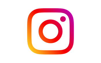 Röd orange instagram ikon